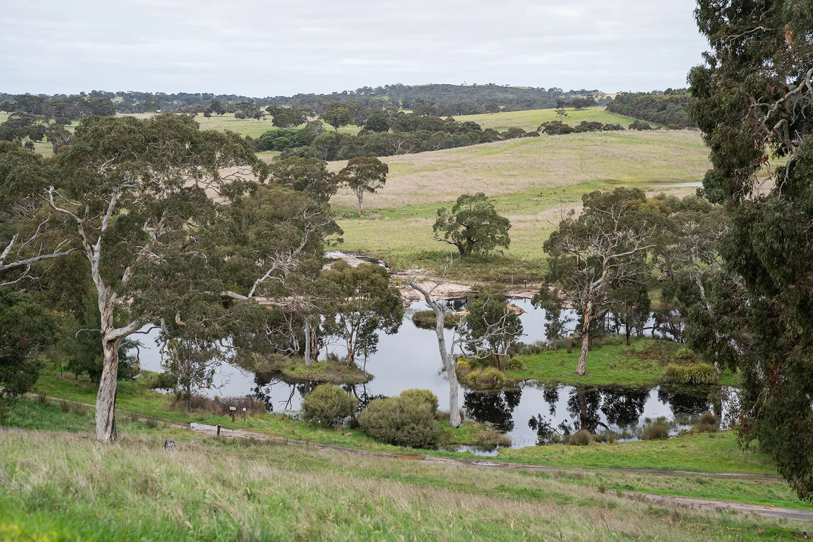 Rural landscape surrounding the venue