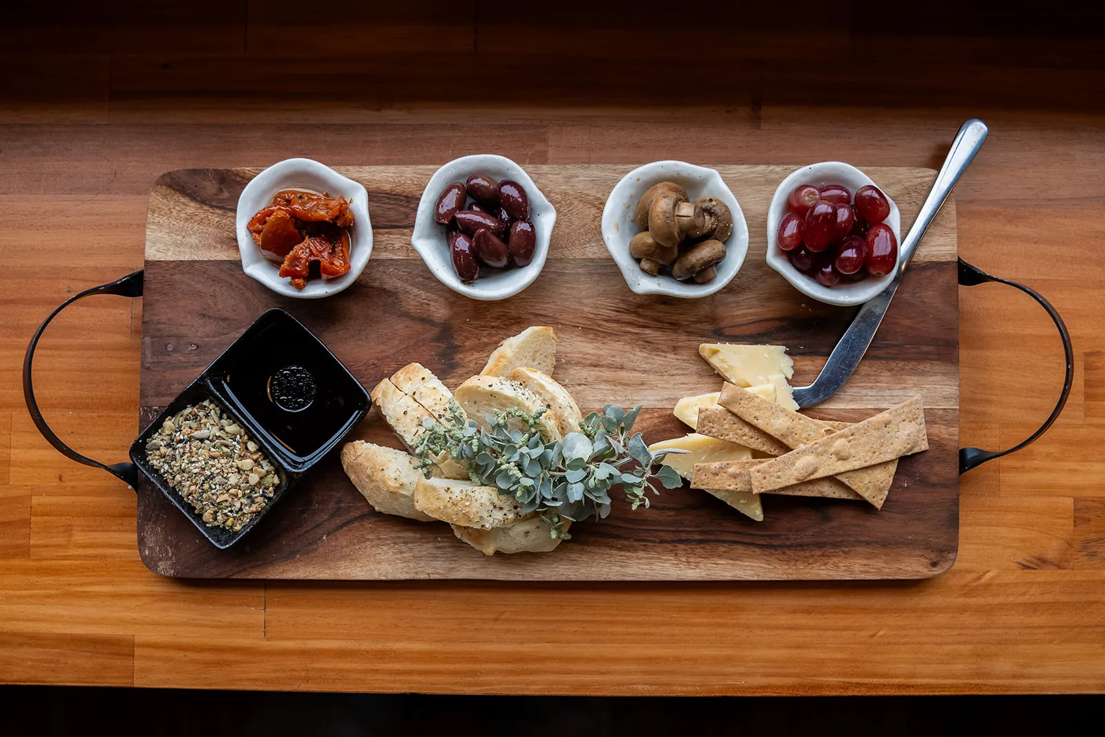 Overhead grazing board ready for guests