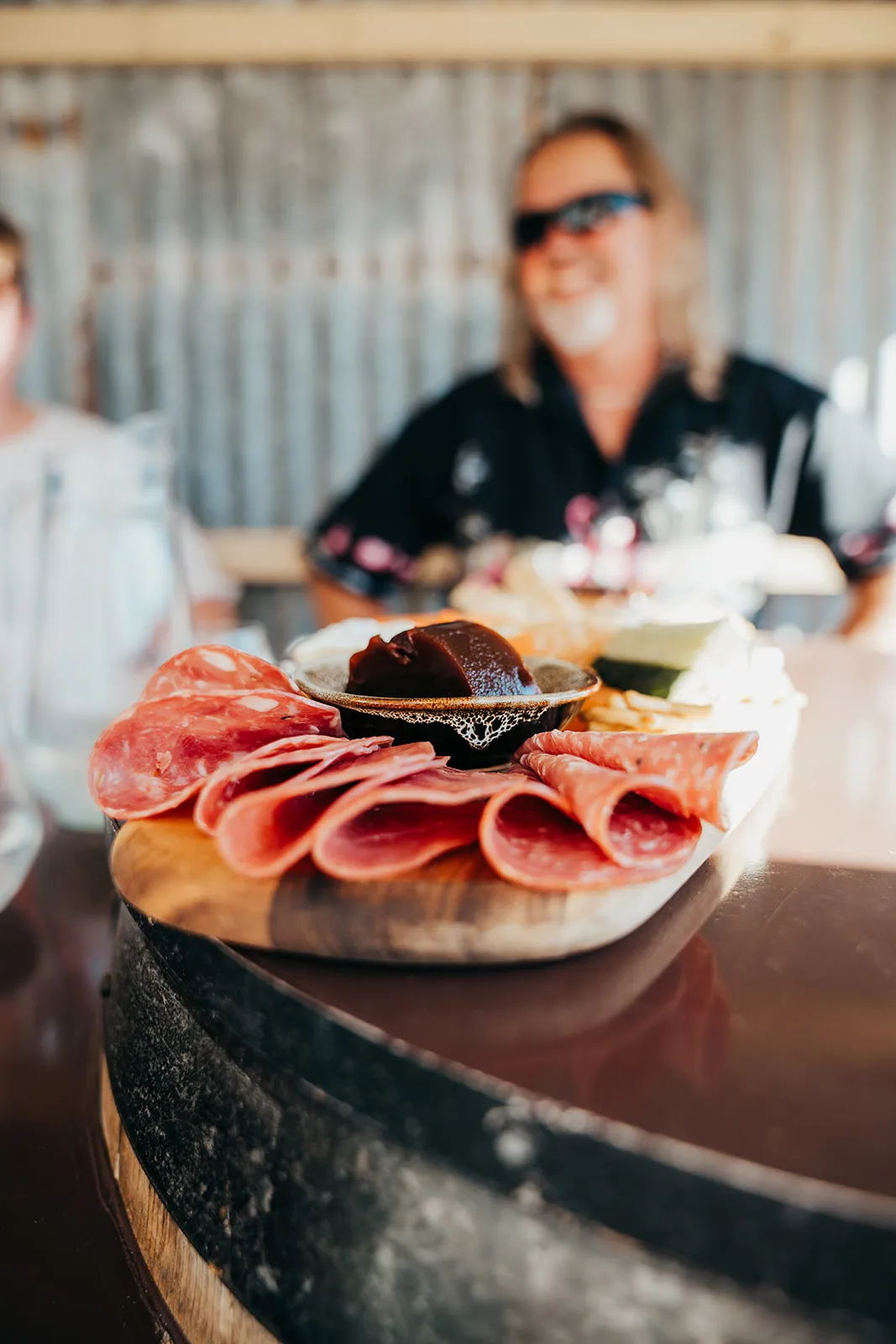 Charcuterie boards being served