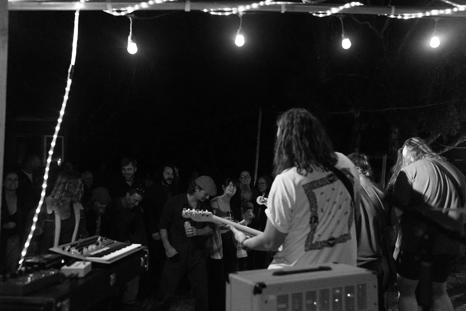 Stage-to-audience view capturing the event atmosphere
