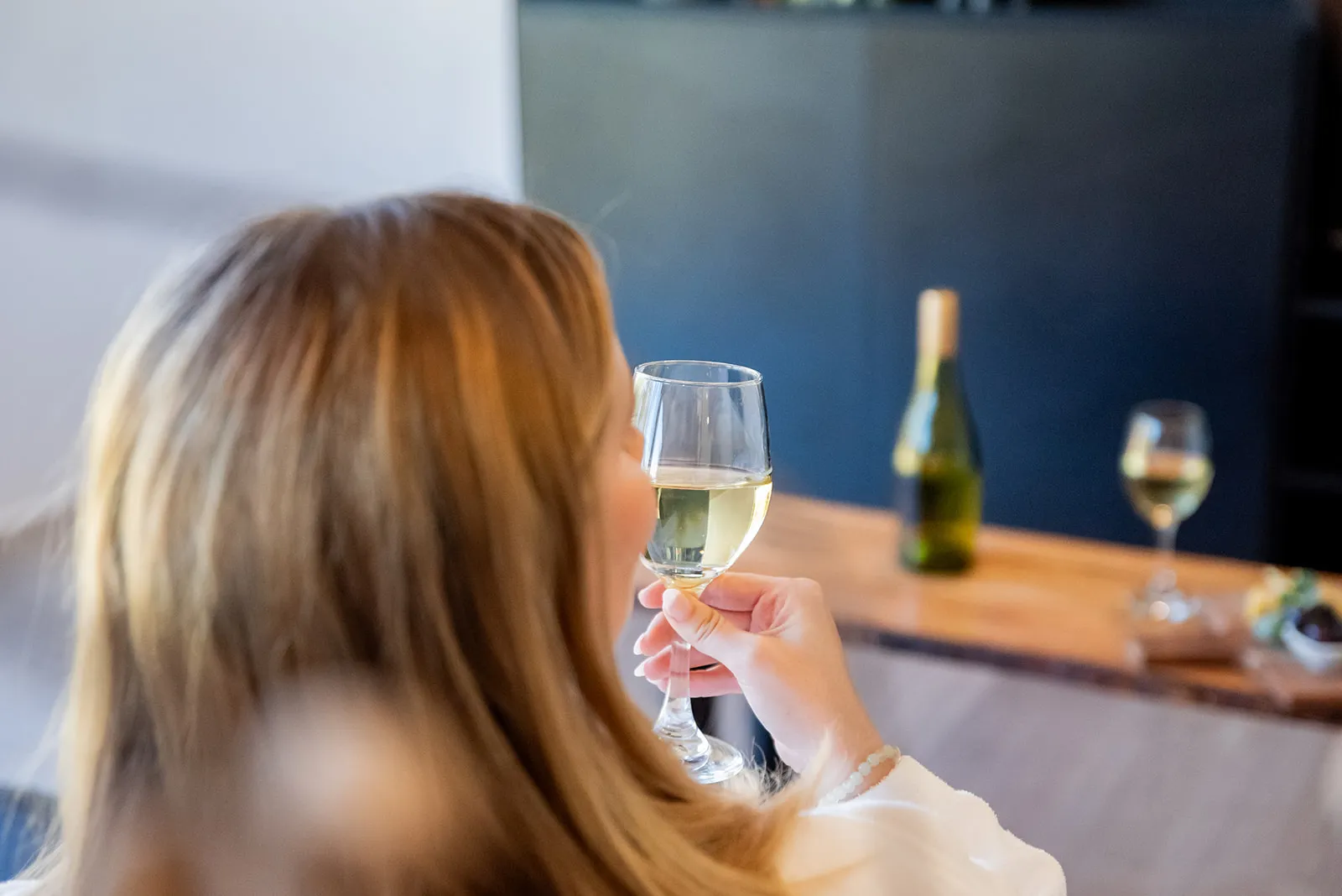 A relaxed glass of wine with a view
